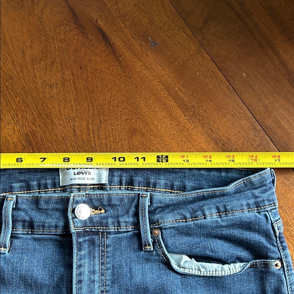 Denizen from Levi's Blue Straight Leg Jeans mid-rise. Great condition - Picture 8 of 9